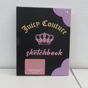 (#121) Juicy Couture Hardcover Black and Lavender Sketchbook